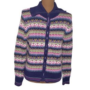 Tiara International fair isle Nordic sweater size S